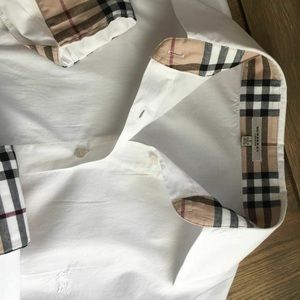 Burberry white long sleeves  shirt